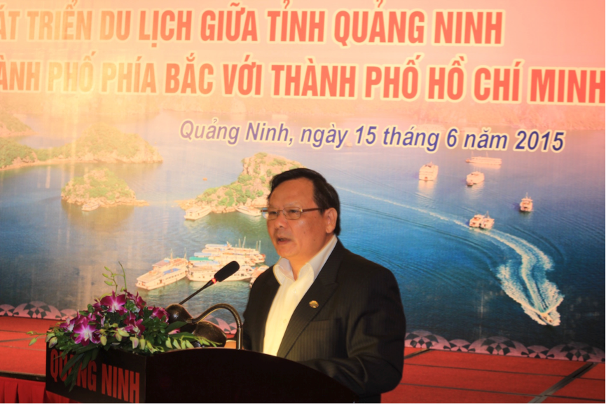 Tổng cục trưởng Tổng cục Du lịch Nguyễn Văn Tuấn phát biểu tại hội nghị